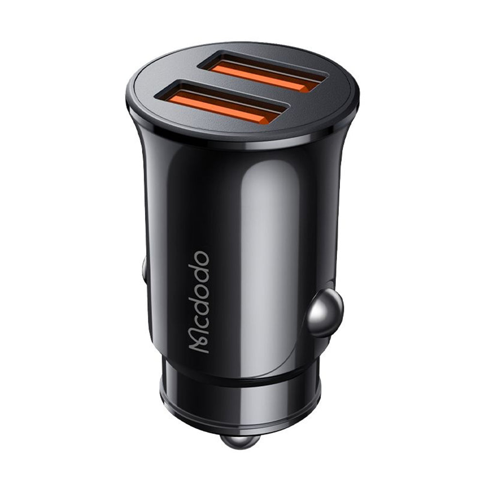 Chargeur de voiture McDodo CC-6602, 12W, 2.4A, 2 x USB-A, Noir