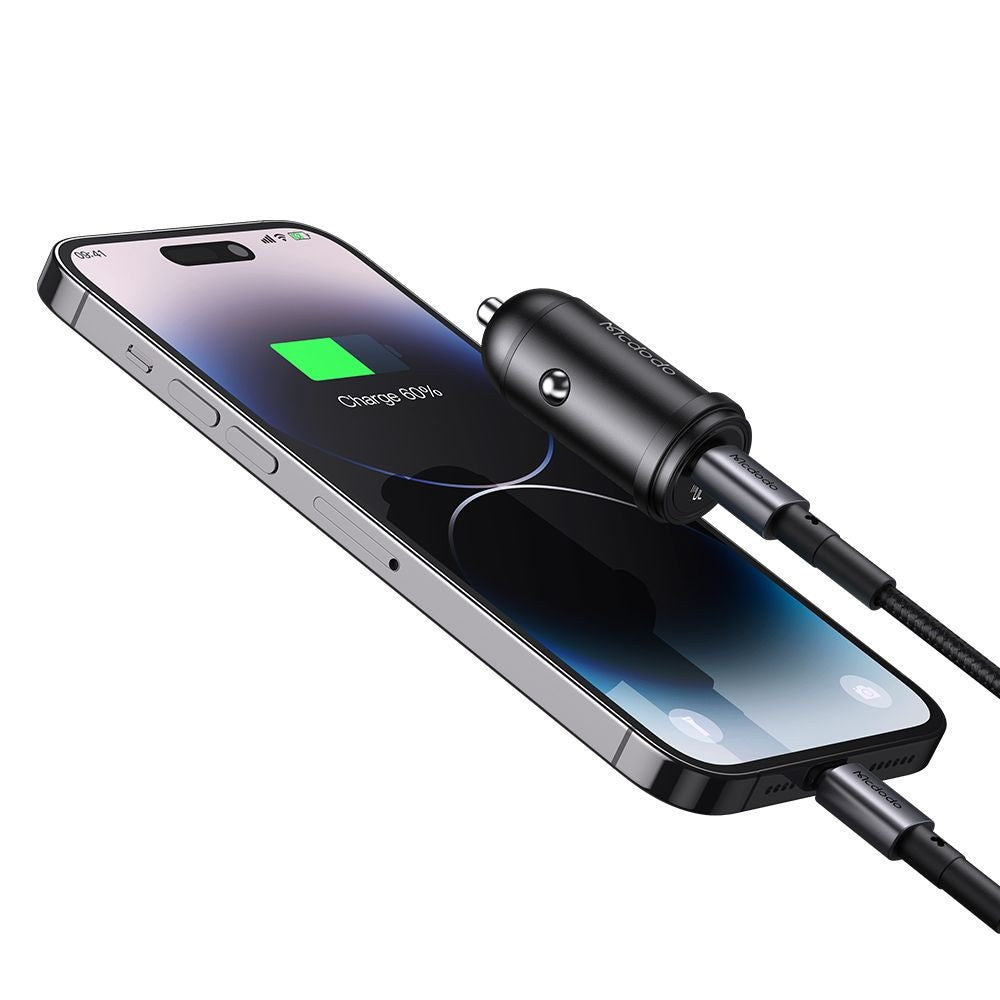 McDodo CC-7491 Obsidian Car Charger, 30W, 3A, 1 x USB-C, Black