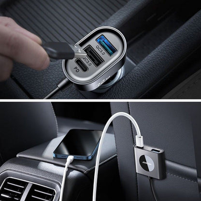 Auto-Ladegerät Joyroom JR-CL05, 72W, 3A, 2 x USB-C - 3 x USB-A, Schwarz