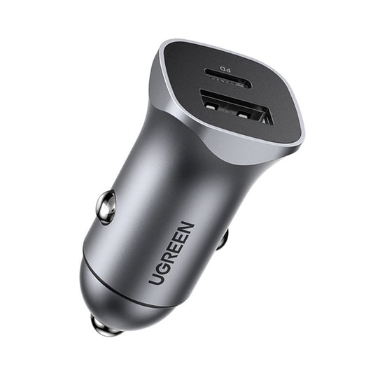 Autoladegerät UGREEN CD130, 24W, 3A, 1 x USB-A - 1 x USB-C, Grau
