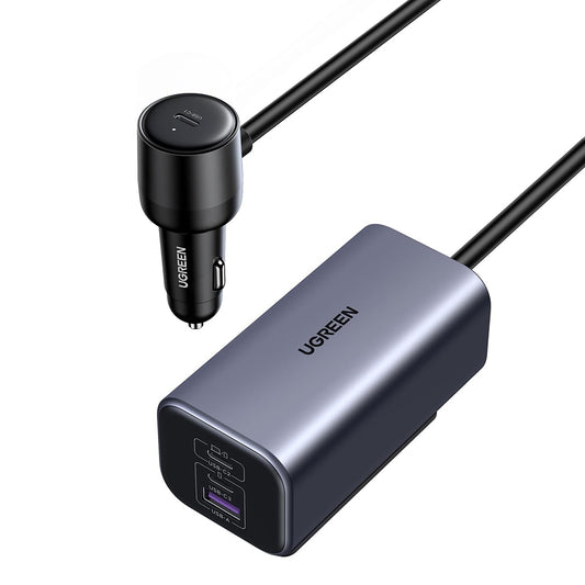 Chargeur de voiture UGREEN EC706, 150W, 5A, 1 x USB-A - 3 x USB-C, Noir