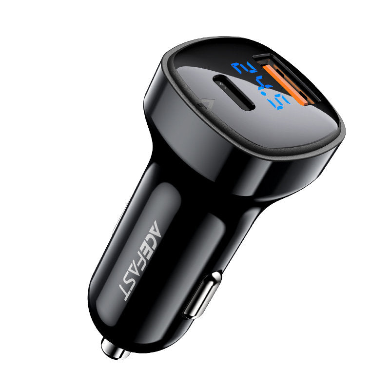 Acefast B4 Car Charger, 66W, 3A, 1 x USB-A - 1 x USB-C, Black