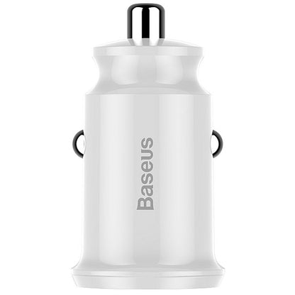 Baseus Grain Autoladegerät, 10.5W, 2.1A, 2 x USB-A, Weiß CCALL-ML02