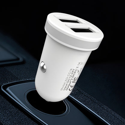 Auto-Ladegerät XO Design CC-18, 10.5W, 2.1A, 2 x USB-A, Weiß