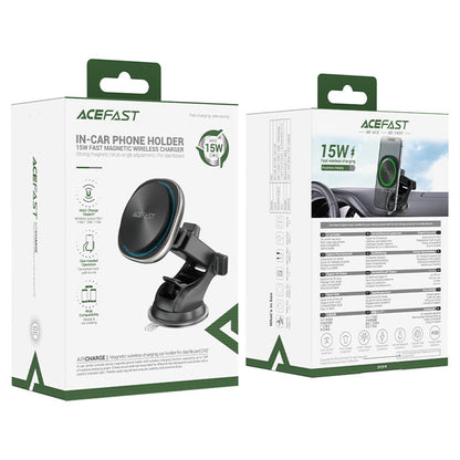 Chargeur Auto Sans Fil Acefast D42, 15W, 1.67A, Argenté