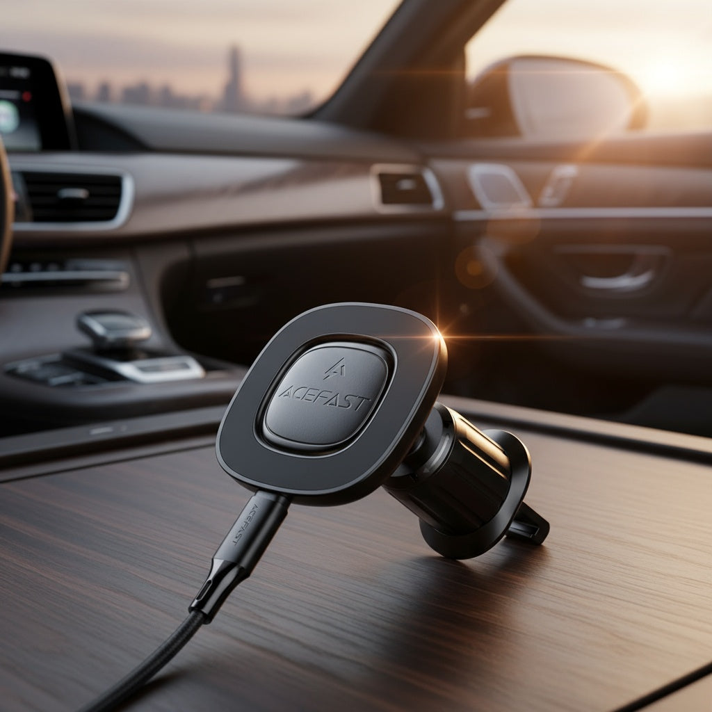 Chargeur Auto Sans Fil Acefast D46, 15W, 1.67A, Noir