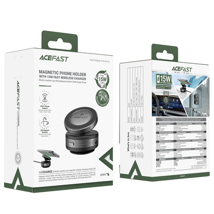 Chargeur Auto Sans Fil Acefast E29, 15W, 1.67A, Gris