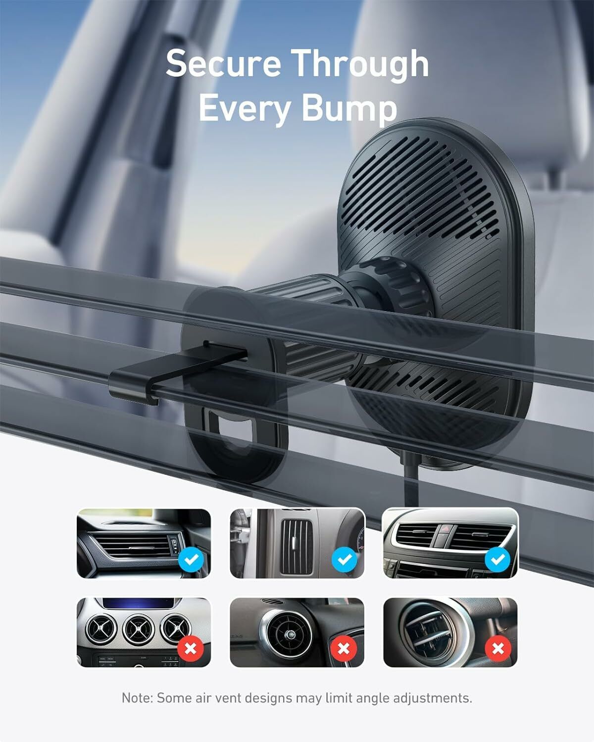 Anker MagGo Kfz-Wireless-Ladegerät, 15W, 1.67A, Schwarz B2932G11
