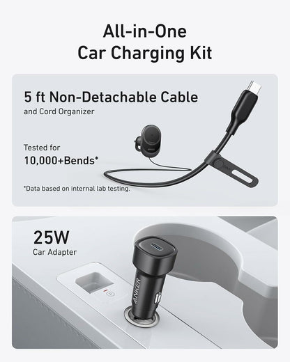 Anker MagGo Kfz-Wireless-Ladegerät, 15W, 1.67A, Schwarz B2932G11