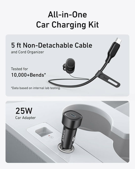 Anker MagGo Kfz-Wireless-Ladegerät, 15W, 1.67A, Schwarz B2932G11