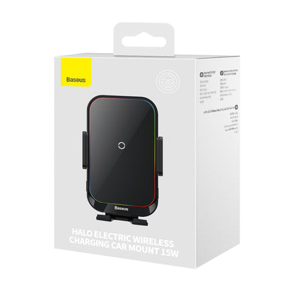 Kfz-Ladegerät Wireless Baseus Halo, 15W, 1.67A, Schwarz SUDD000001