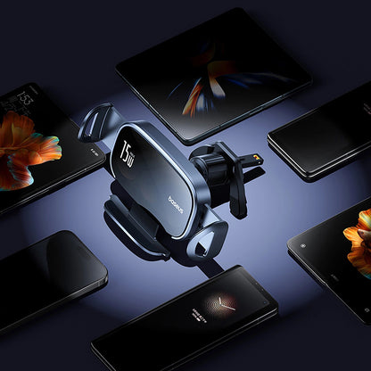 Baseus LightChaser Kfz-Wireless-Ladegerät, 15W, 1.67A, Schwarz, Wiederverpackt C40355901111-00