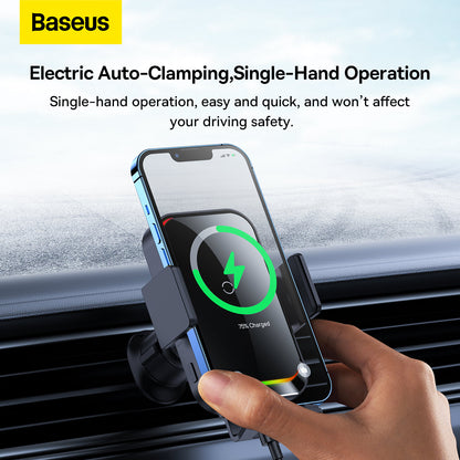 Kfz-Ladegerät Wireless Baseus Halo, 15W, 1.67A, Schwarz SUDD000001