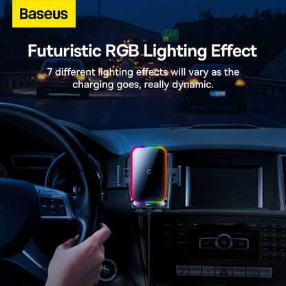 Kfz-Ladegerät Wireless Baseus Halo, 15W, 1.67A, Schwarz SUDD000001