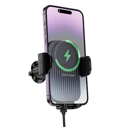 Auto Wireless-Ladegerät Borofone BH221 Path, 15W, 1.67A, Schwarz