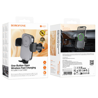 Auto Wireless-Ladegerät Borofone BH221 Path, 15W, 1.67A, Schwarz