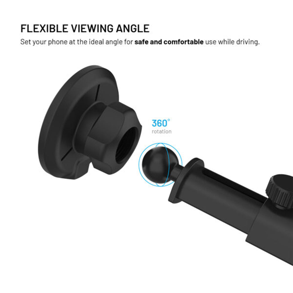 Kfz-Ladegerät Wireless Fixed MagRound 2 XL, 15W, 1.67A, Schwarz