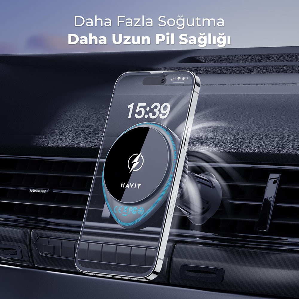 Chargeur Auto Sans Fil HAVIT W3036, 15W, 1.67A, Noir