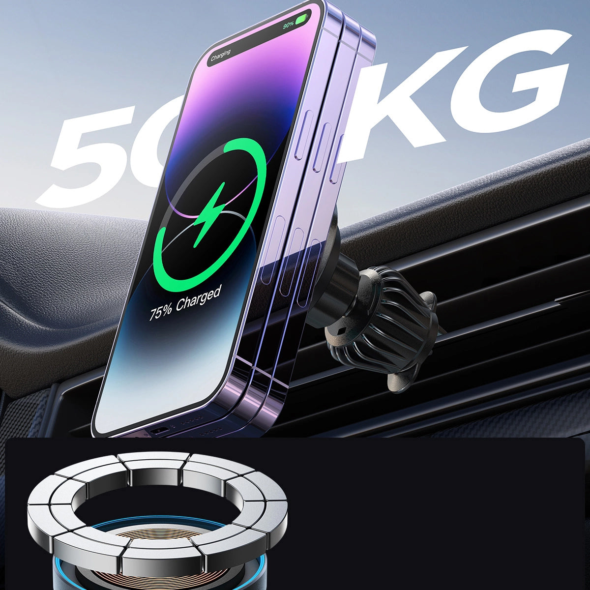Kfz-Wireless-Ladegerät Joyroom JR-ZS240 Pro, 15W, 1.67A, Schwarz