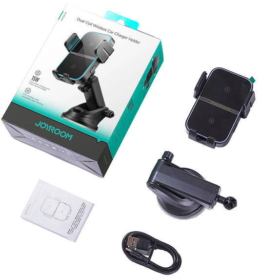 Chargeur Auto Sans Fil Joyroom JR-ZS246s, 15W, 1.67A, Noir