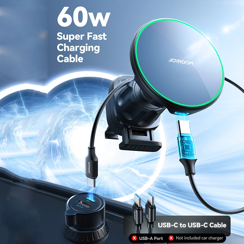Chargeur Auto Sans Fil Joyroom JR-ZS412, 15W, 1.67A, Noir
