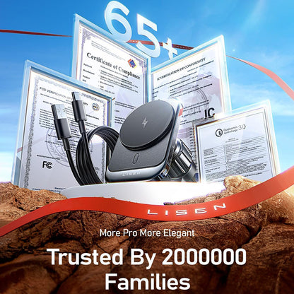 Chargeur Auto Sans Fil Lisen, 15W, 1.67A, Noir YL0223070009