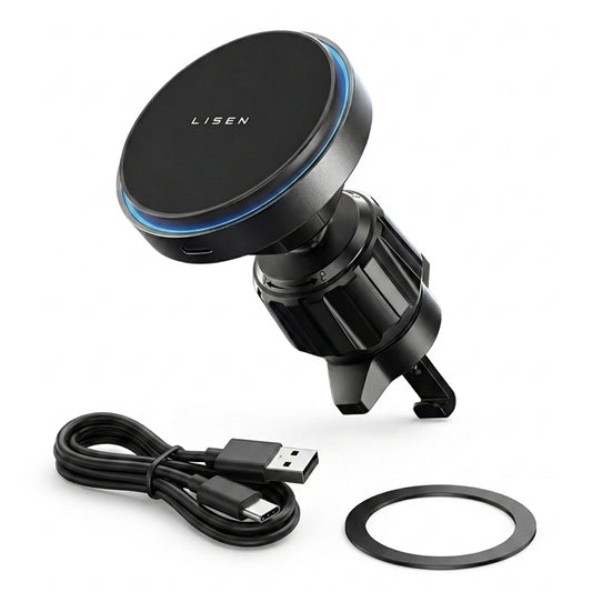 Chargeur Auto Sans Fil Lisen, 15W, 1.67A, Noir YL0225070006