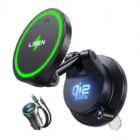 Chargeur Auto Sans Fil Lisen W608 Pro, 25W, Noir YL0225090001