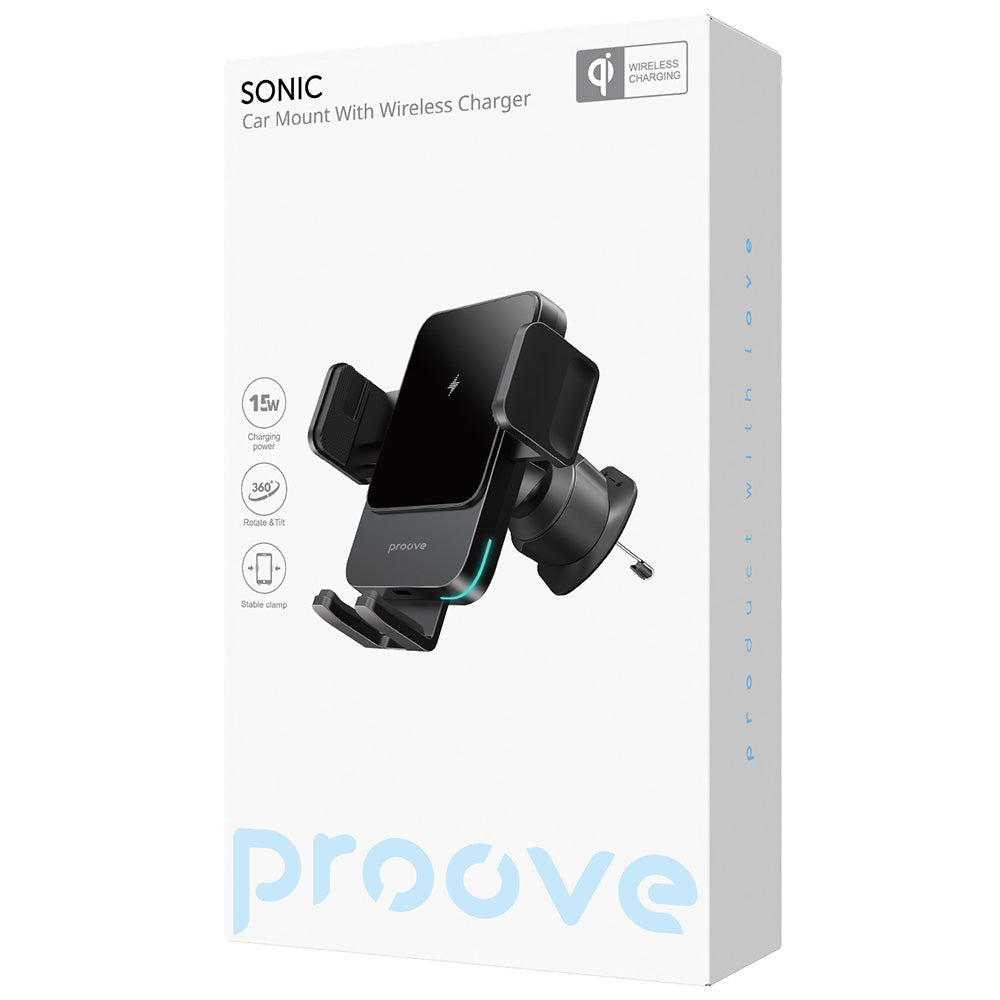 Auto Wireless-Ladegerät Proove Sonic, 15W, 1.67A, Grau WHSN15002001