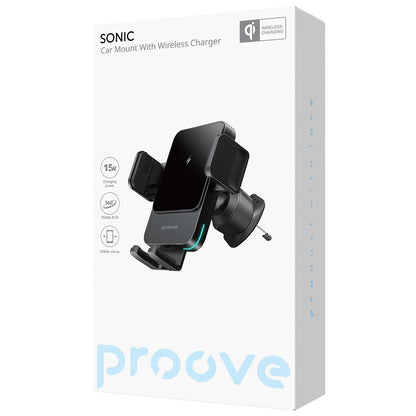 Auto Wireless-Ladegerät Proove Sonic, 15W, 1.67A, Grau WHSN15002001