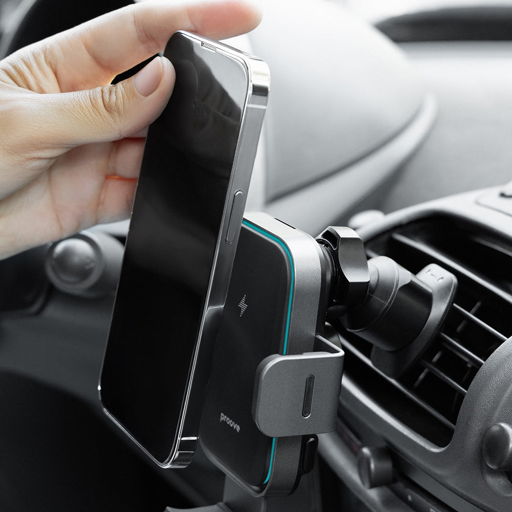 Auto Wireless Ladegerät Proove Triple Clamp Pro, 15W, 1.67A, Grau WHTP15010004