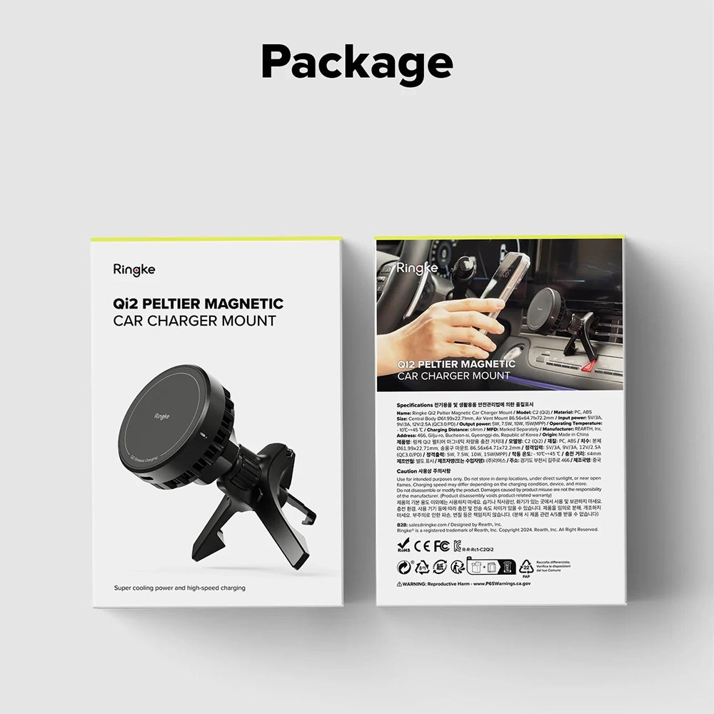 Ringke Wireless Auto-Ladegerät, 15W, 1.67A, Schwarz