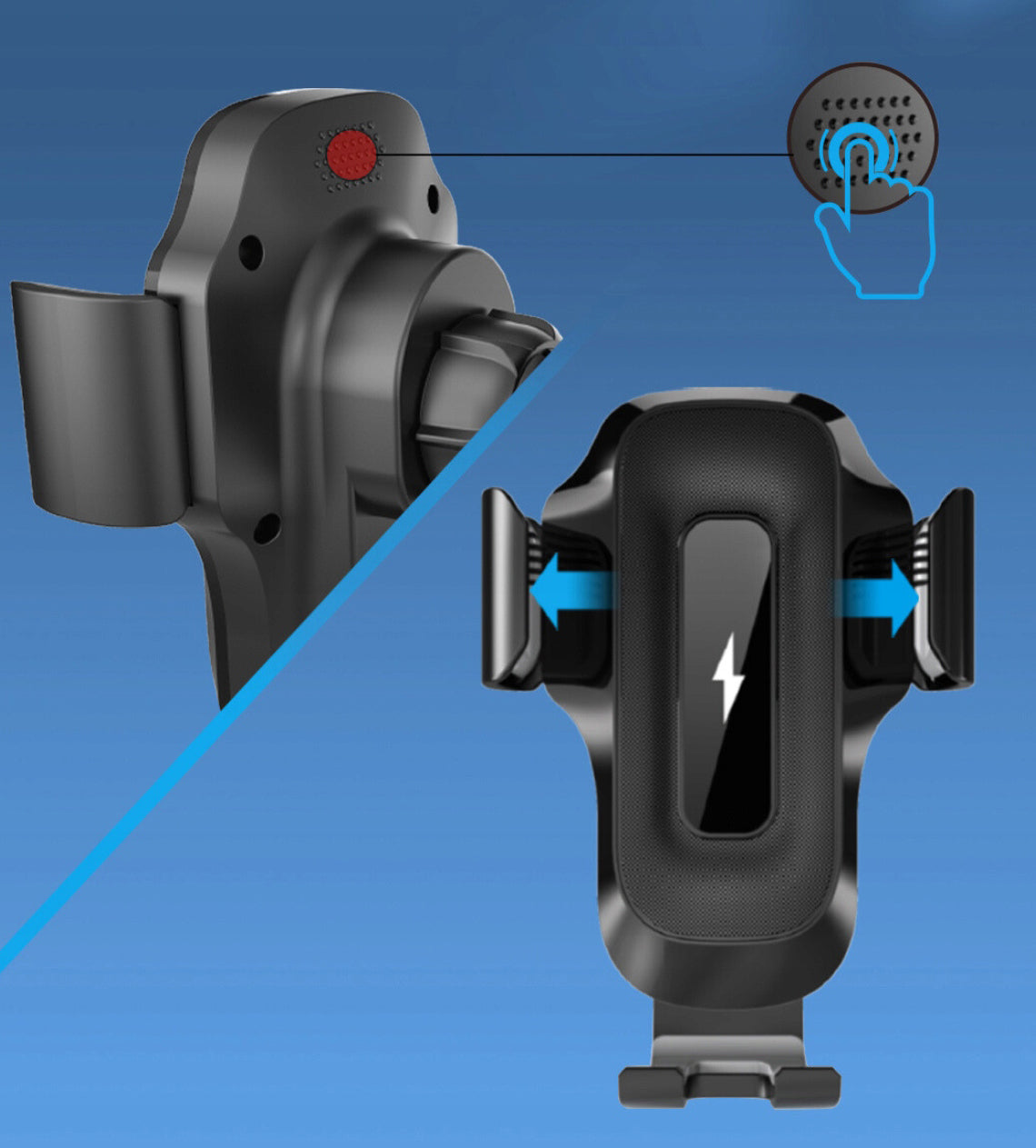 Kfz-Wireless-Ladegerät Sendem W33, 15W, 1.67A, Schwarz
