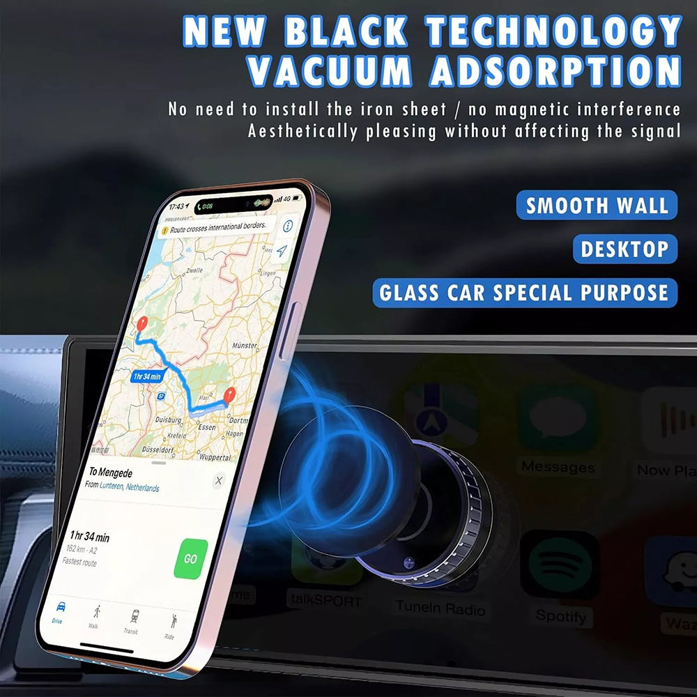 Auto Wireless Ladegerät Techsuit HOLD253, 15W, 1.67A, Schwarz