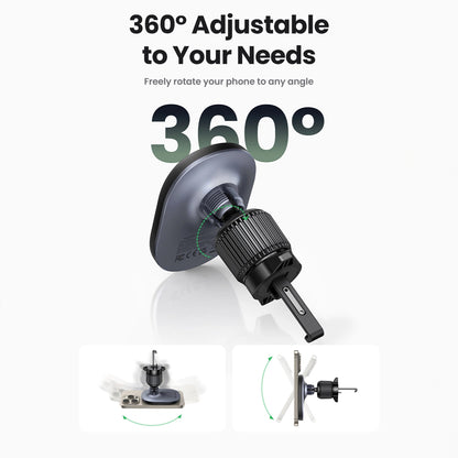 Kfz-Wireless-Ladegerät UGREEN CD345 Vent, 15W, 1.67A, Schwarz