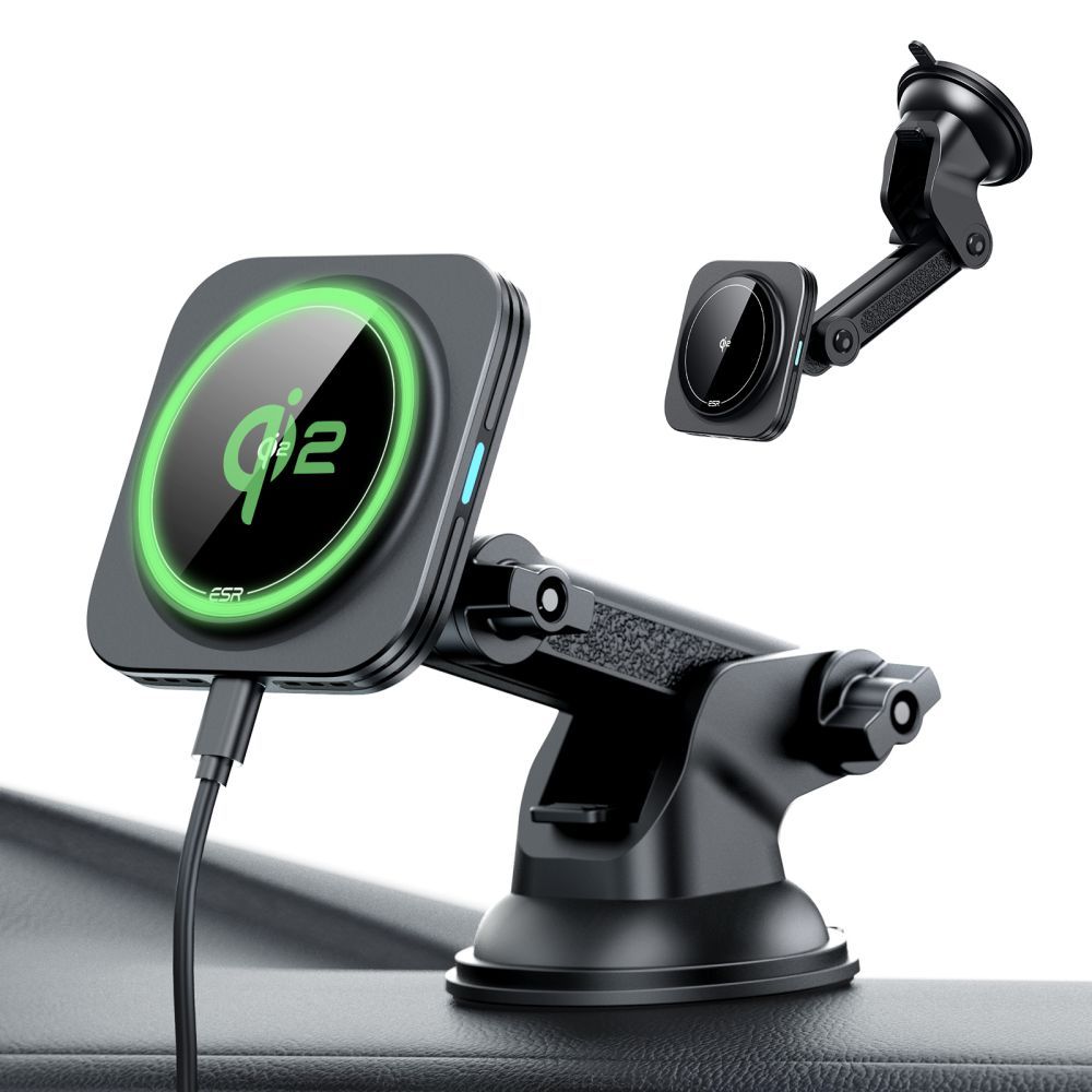 Kfz-Wireless-Ladegerät ESR Halolock Dash, 15W, 1.67A, Schwarz