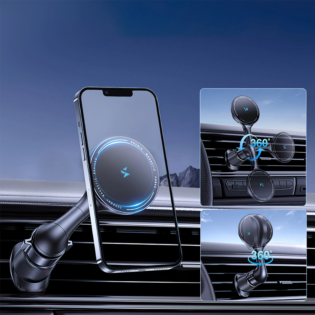 Kfz-Wireless-Ladegerät WZK WCT5-6S4Y, 15W, 1.67A, Schwarz