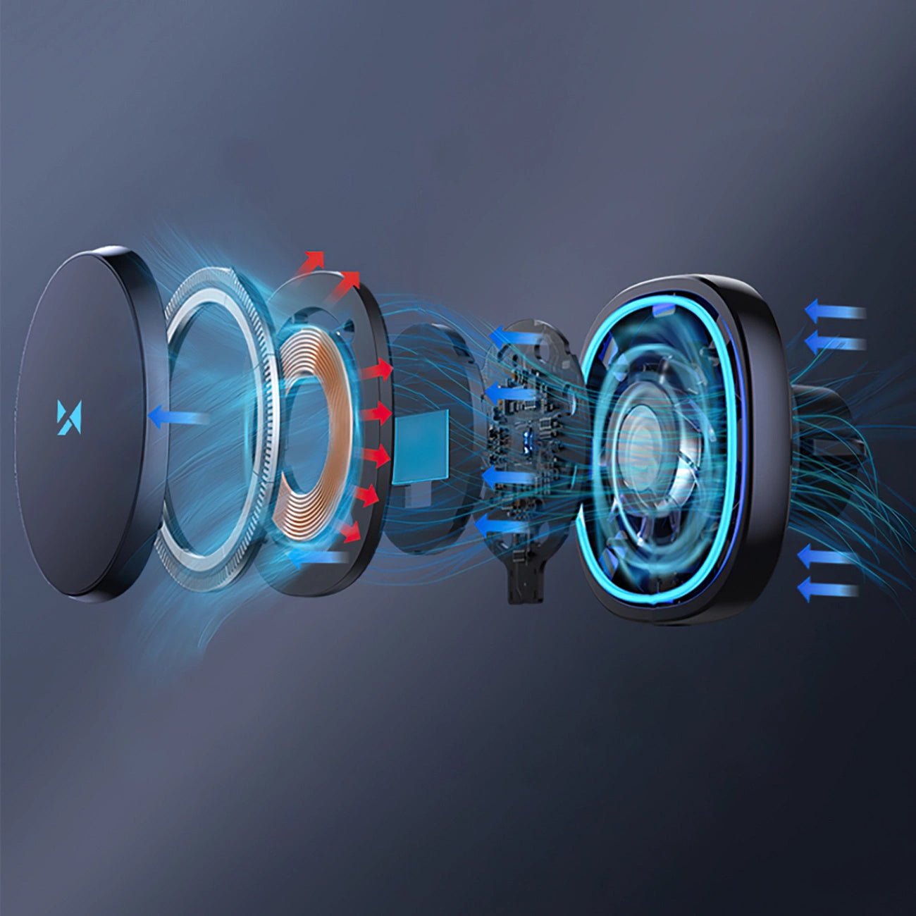 Kfz-Wireless-Ladegerät WZK WCT5-Q6S2Y, 15W, 1.67A, Schwarz