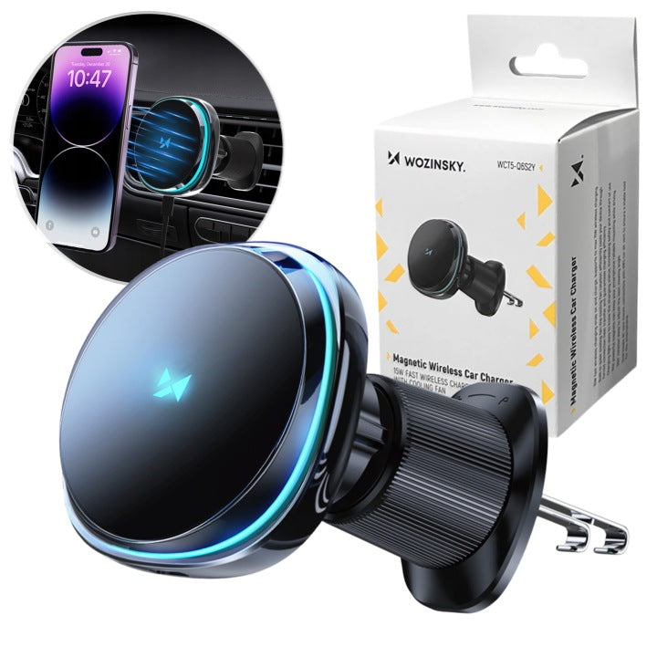 Chargeur Auto Sans Fil WZK WCT5-Q6S2Y, 15W, 1.67A, Noir