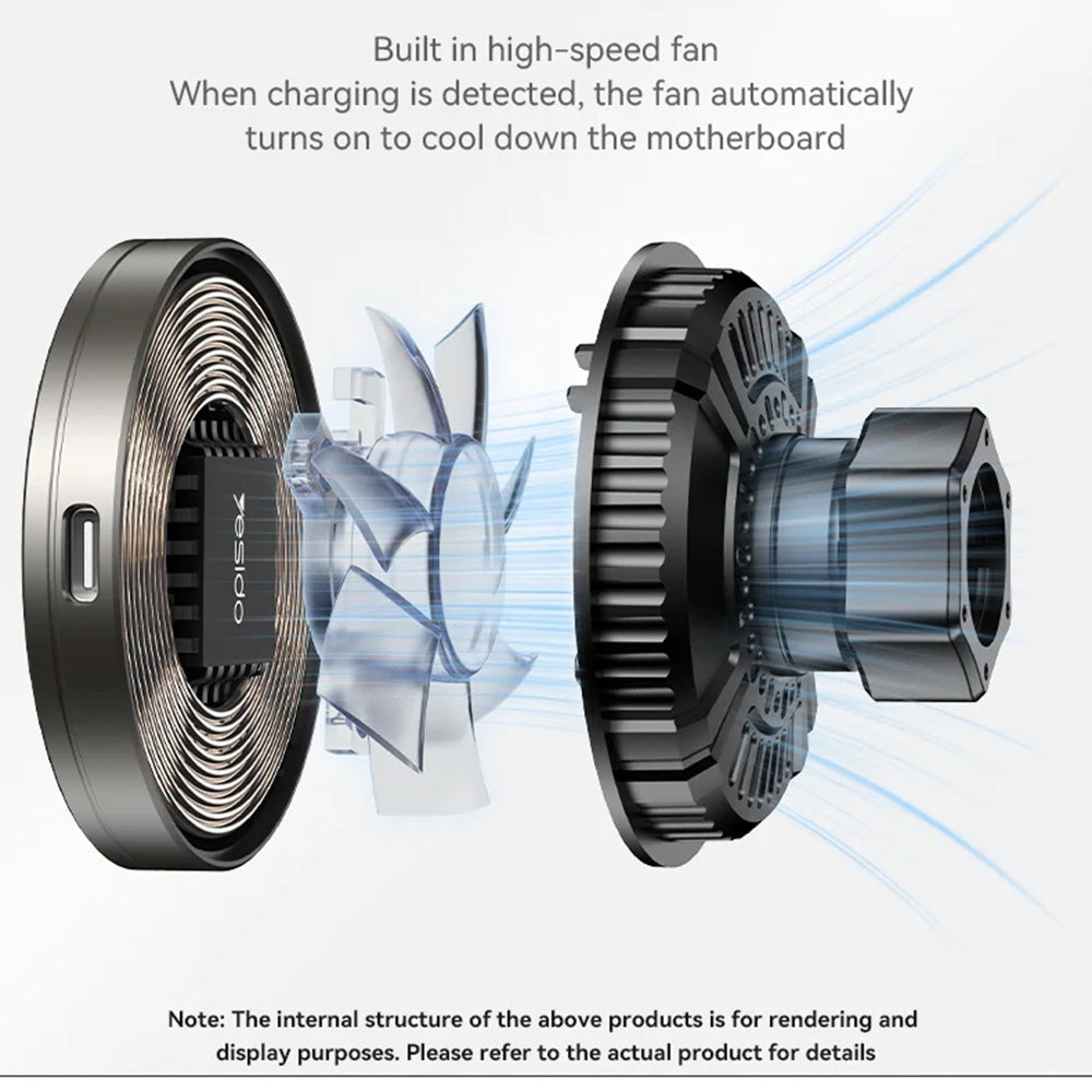 Kfz-Wireless-Ladegerät Yesido C315, 15W, 1.67A, Schwarz