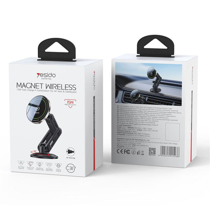 Chargeur Auto Sans Fil Yesido C317, 15W, 1,67A, Noir
