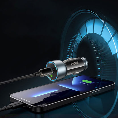 Auto-Ladegerät Yesido Y49, 30W, 3A, 1 x USB-A - 1 x USB-C, Grau