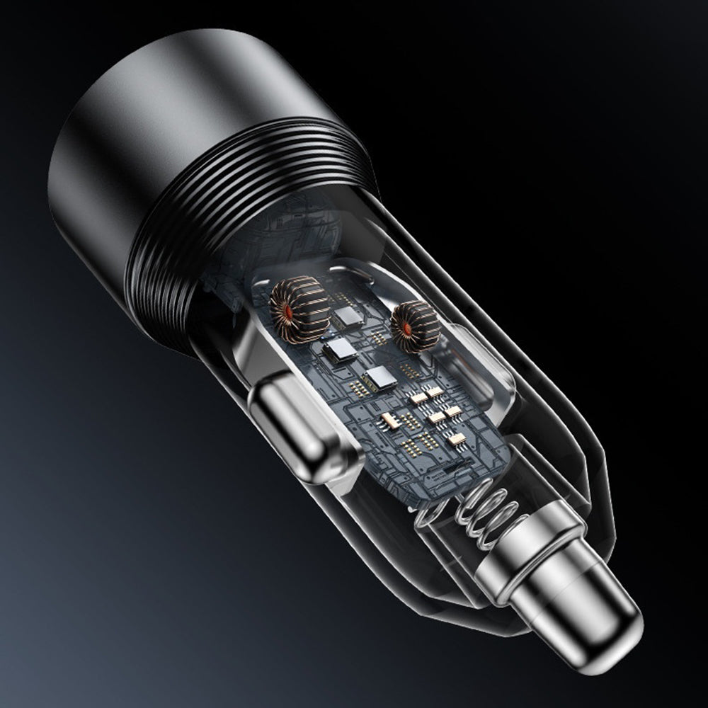 Auto-Ladegerät Yesido Y64, 50W, 3A, 1 x USB-A - 1 x USB-C, Schwarz