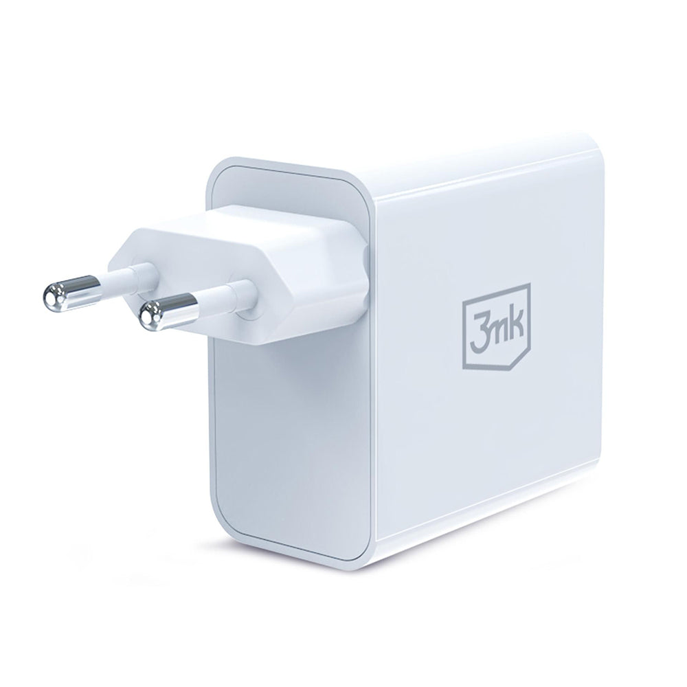 3MK FlowPower Netzladegerät, 45W, 1 x USB-A - 1 x USB-C, Weiß