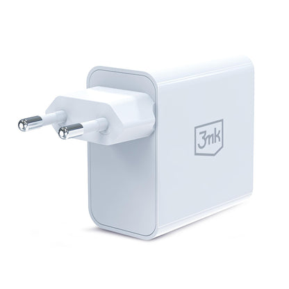3MK FlowPower Netzladegerät, 45W, 1 x USB-A - 1 x USB-C, Weiß