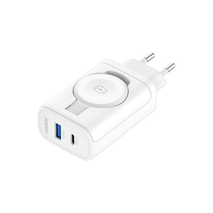 Netzladegerät 3MK Hardy 2in1, 33W, 3A, 1 x USB-A - 1 x USB-C, Weiß