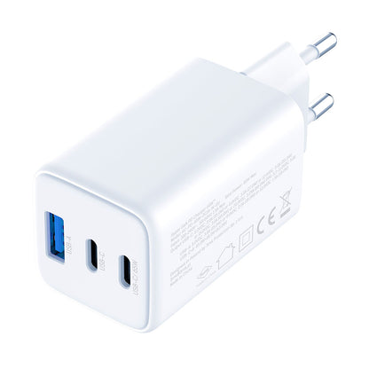 Chargeur Réseau 3MK Hyper, 65W, 3.25A, 1 x USB-A - 2 x USB-C, Blanc