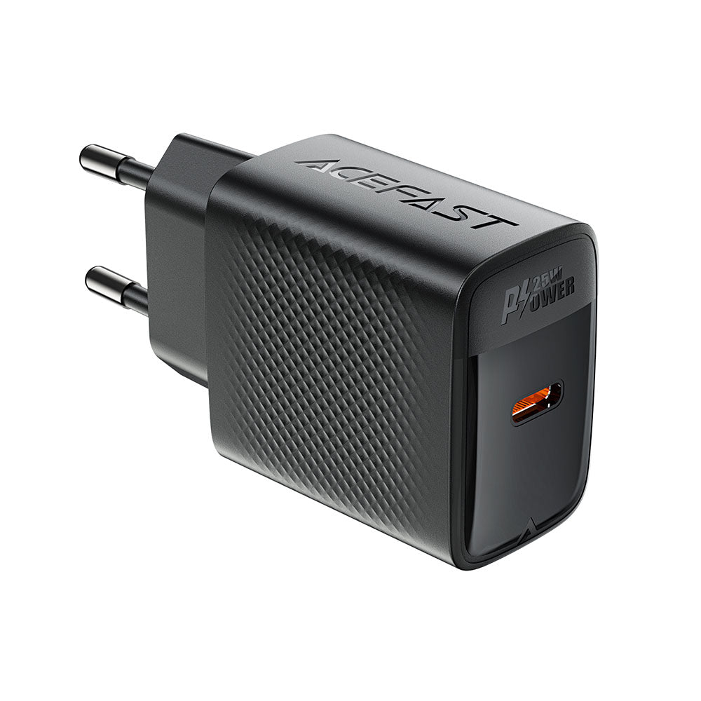 Chargeur Réseau Acefast A104, 25W, 3A, 1 x USB-C, Noir