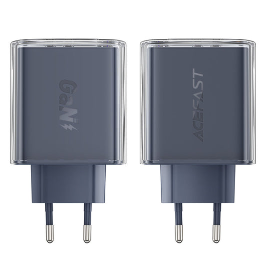 Netzladegerät Acefast A45 Exploration, 65W, 3.25A, 1 x USB-A - 2 x USB-C, Grau