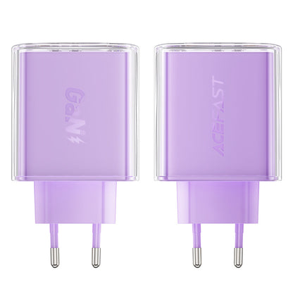 Chargeur Réseau Acefast A45 Exploration, 65W, 3.25A, 1 x USB-A - 2 x USB-C, Violet